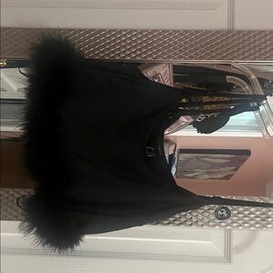 Forever 21 Black Feather Accent Top